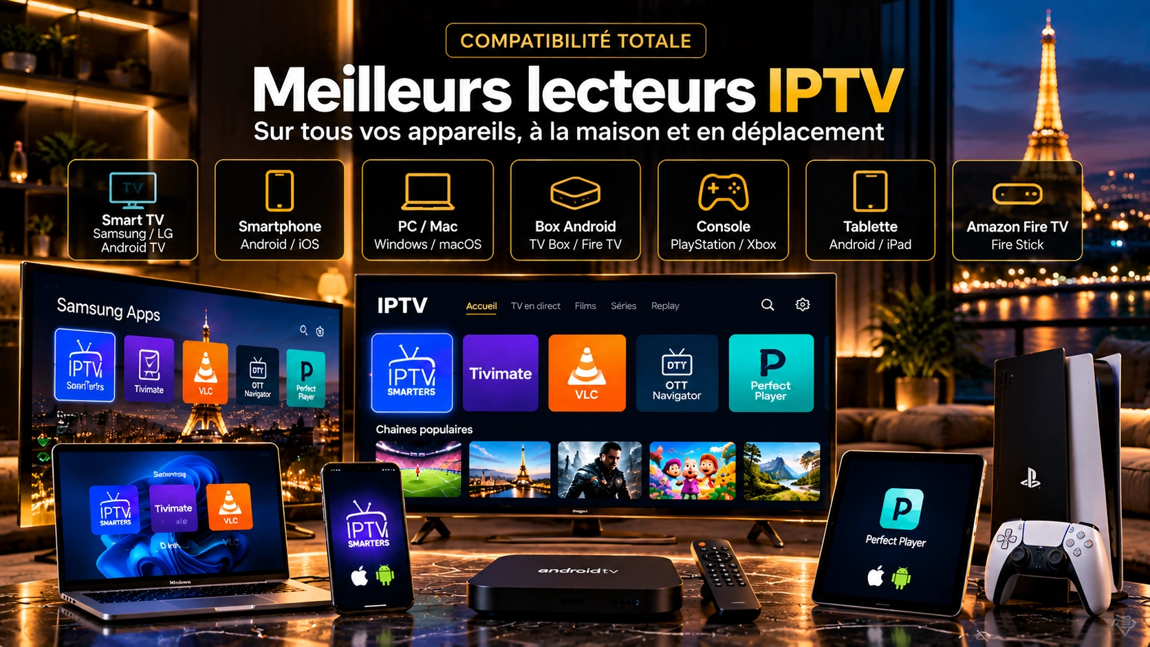 Appareils compatibles avec les lecteurs IPTV
